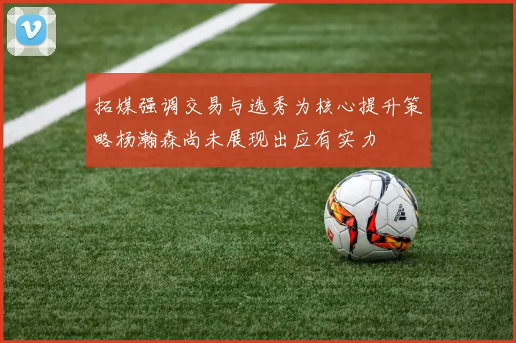 拓媒强调交易与选秀为核心提升策略杨瀚森尚未展现出应有实力